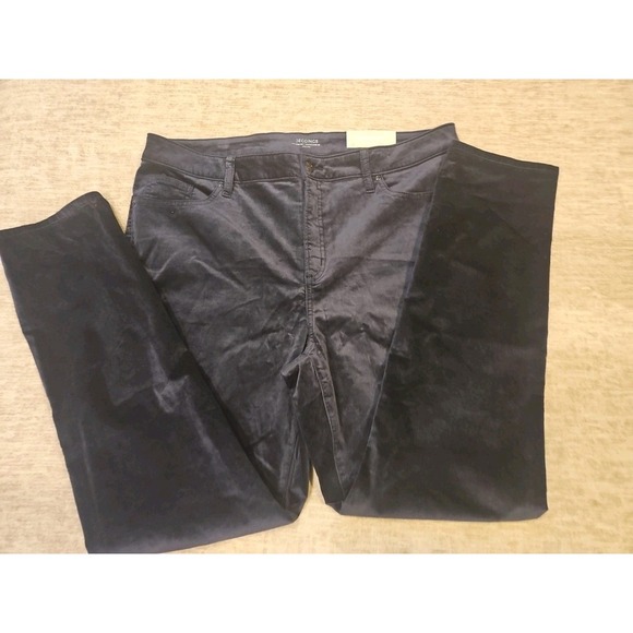 NWT Chico's Jeggings Blue Velvet  Size 3 (L 16) Stretch Fit Casual Fall Leggings - Picture 1 of 11